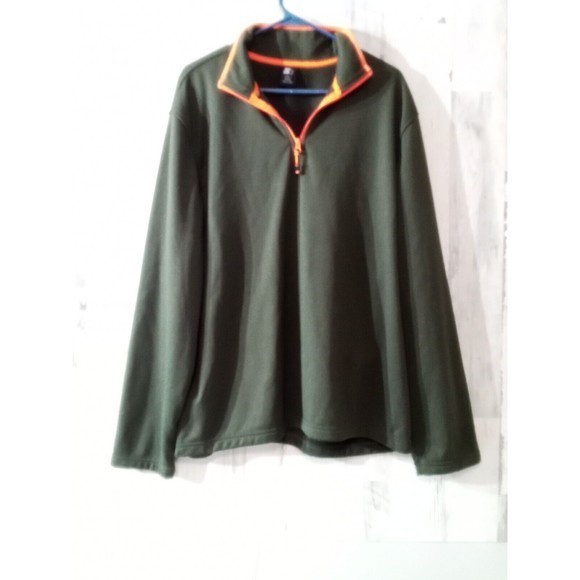 Men's Starter 1\4 Zip Green And Orange Size XL 46/48 Pullover Sweatshirt... - Picture 16 of 16